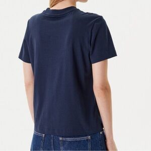 Calvin Klein Navy Blue Women's V-Neck Top
